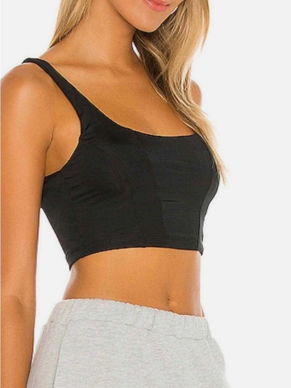 Everyday Black Crop Sports Bralette - Women